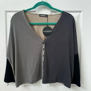 Alembika ESSENTIAL COLORBLOCK CUPRO CARDIGAN, MULTI